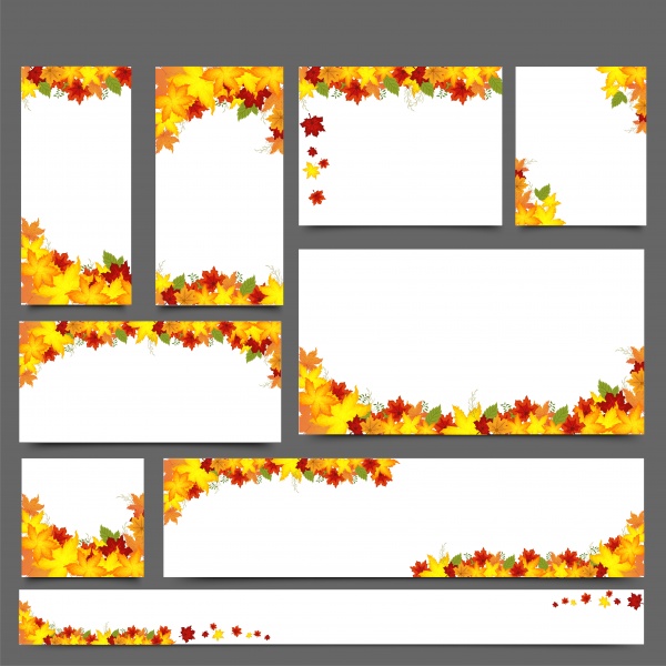 Осенние баннеры в векторе. Autumn banners in vector ((eps (10 files)