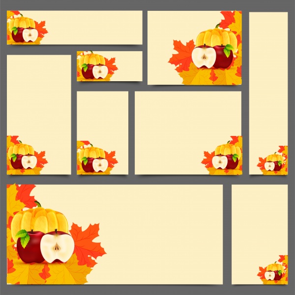    . Autumn banners in vector ((eps - 2 (12 files)