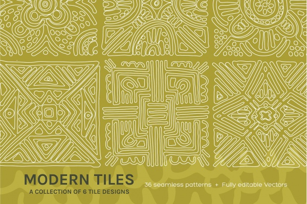 Full Modern Tile - Seamless Patterns ((eps (204 files)