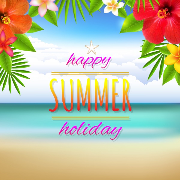 Summer holidays vector background, tropical beach, sea, fresh cocktails, sand 4 (12 files)