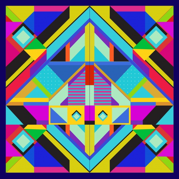 300 Colorful Retro Geometric Pattern ((eps - 2 (142 files)