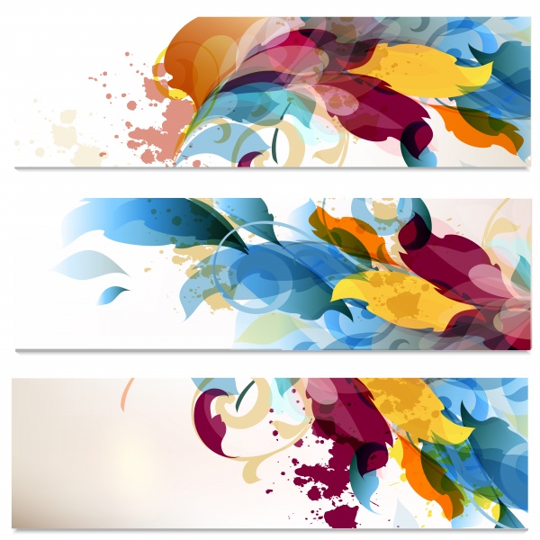 Banner flyer with flowers illustration ((ai (22 files)