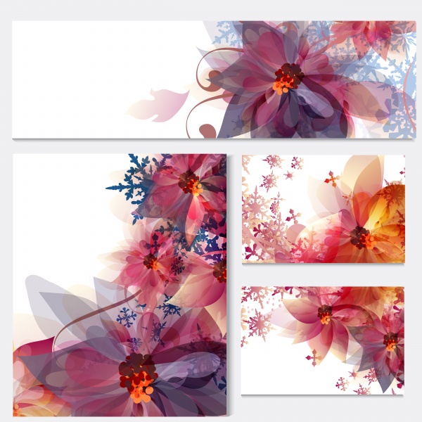 Banner flyer with flowers illustration ((ai - 2 (28 files)