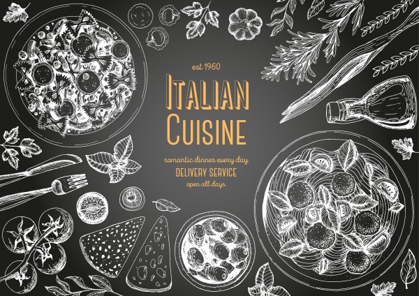Italian food menu design ((eps (12 files)