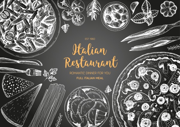 Italian food menu design ((eps - 2 (12 files)