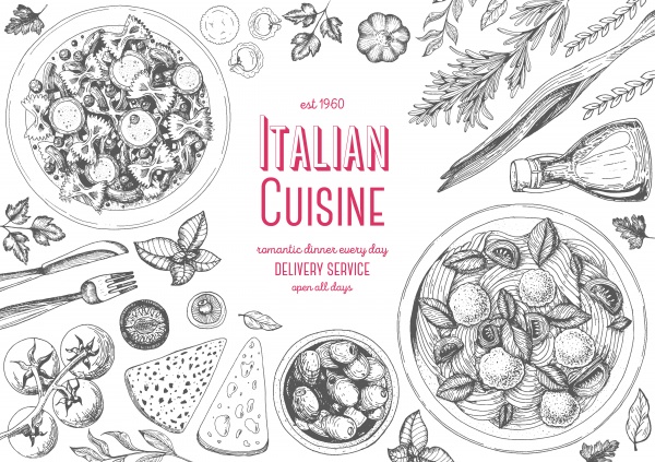 Italian food menu design ((eps - 2 (12 files)