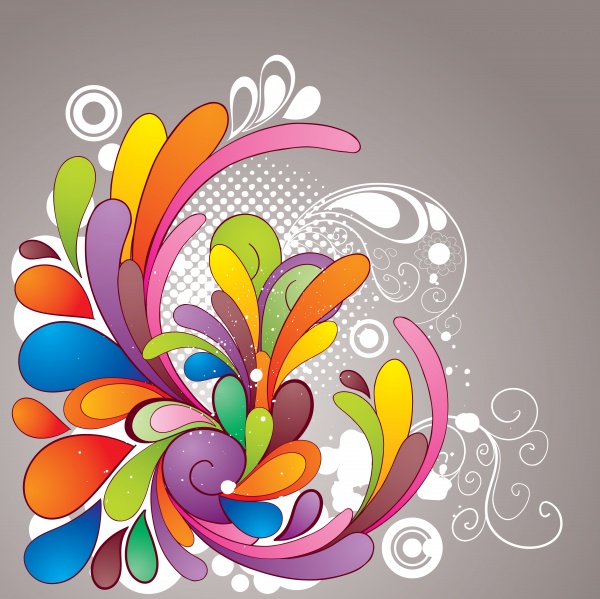 Multicolored rainbow flyer background is colors vector image ((eps (27 files)