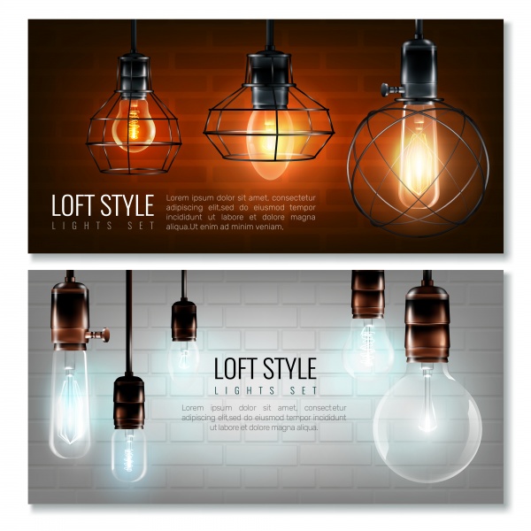 Vector realistic glowing light bulb ((eps (20 files)